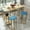 Blue, variant on Demi Bonn 5-Piece Dining Table Set with 4 Upholstered Bar Stools and Storage, Kitchen Bar Table Furniture Sets for Dining Room, Apartment, Blue