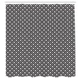 thumbnail image 2 of Ambesonne Flower Shower Curtain, Monochrome Flora Shape Print, 69"Wx84"L, Black Off White, 2 of 4