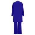 thumbnail image 4 of Textilo 3 Piece Lounge Sets for Women 3/4 Sleeve Cardigan Sleeveless Top Wide Leg Pants Sweatsuit Sets Business Casual Sets,Royal Blue XL, 4 of 5