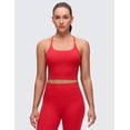 thumbnail image 3 of CRZ YOGA Butterluxe Padded Yoga Longline Sports Bras for Women Twist Cross Back Crop Tops, 3 of 6