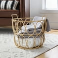 thumbnail image 4 of Better Homes & Gardens Large Poly Rattan Storage Basket with Handles, 4 of 5