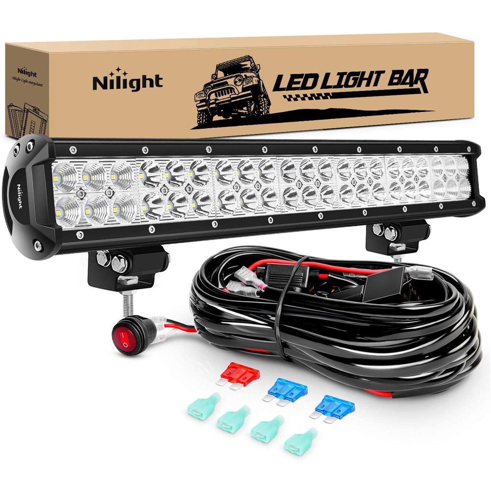 Nilight LED LIGHT BAR 20" 126W Spot Flood Combo Driving Light for Jeep