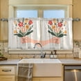 thumbnail image 2 of Yayeee Kitchen Curtains Set of 2 Light Filtering 57"x24" Over Sink Window Panels, Yellow Cute Flower, 2 of 7
