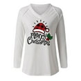 thumbnail image 4 of DPTALR T-shirt Décontracté à Col en V de Noël Imprimé à Manches Longues pour Femmes, 4 of 4