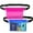 pink + blue, variant on Waterproof Pouch Bag with Adjustable Waist Strap - IP68 Waterproof Waist Bag Screen Touchable Dry Bag with Adjustable Belt for Beach, Swimming, Boating, Fishing, Hiking, etc