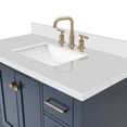 thumbnail image 5 of ARIEL Cambridge 43 Inch Midnight Blue Bathroom Vanity with Sink, Solid Wood, White Quartz Countertop, 1.5-Inch Edge, Single Rectangular Undermount Sink, 2 Soft Closing Doors, 9 Drawers, 5 of 10