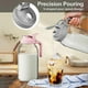 thumbnail image 2 of 32oz Glass Mason Jar Pitcher with Flip Cap Lid & Pour Spout - Leak-Proof Fresh Breast Milk Storage Pitcher, Glass Jug for Cold Brew Iced Tea, 2 of 5