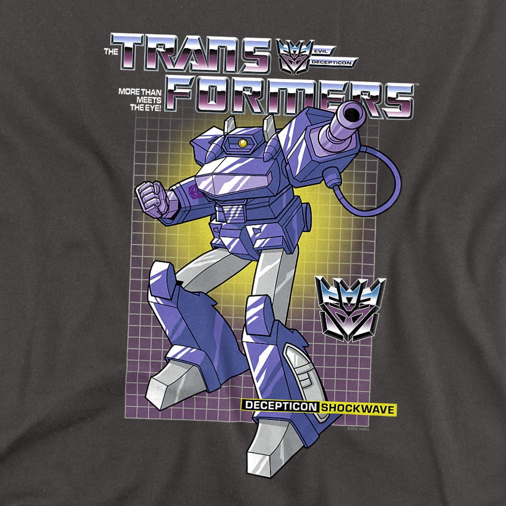 Transformers Shockwave Unisex Adult T Shirt, Charcoal, Large