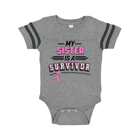 

Inktastic My Sister is a Survivor Breast Cancer Awareness Gift Baby Boy or Baby Girl Bodysuit