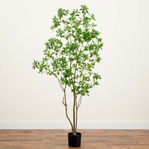 Nearly Natural Minimalist Japanese Pieris Artificial Potted Tree - 7'