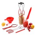thumbnail image 4 of Juego de herramientas de enlatado de acero inoxidable de 6 piezas, pinzas elevadoras de tarros de conservas, elevador de tarros de acero inoxidable con mango de agarre, antiquemaduras oso de fresa Hogar, 4 of 5