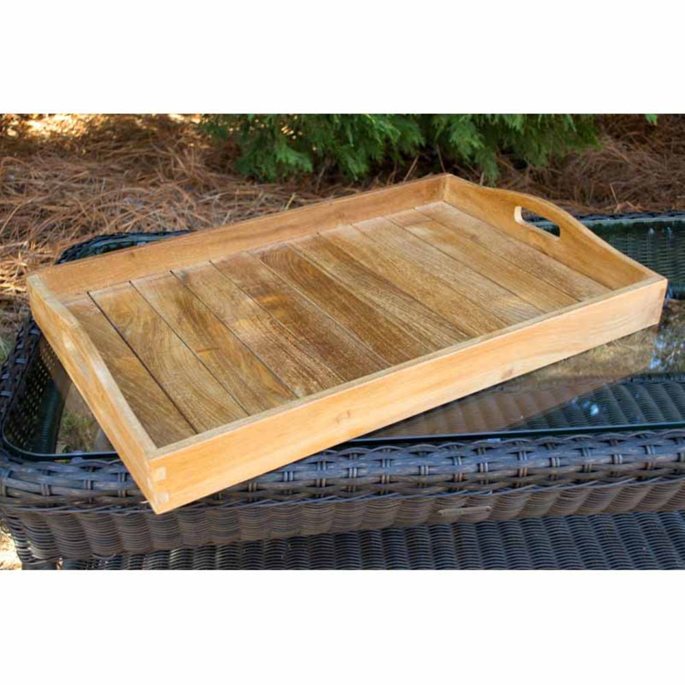 Tortuga Outdoor Jakarta Wood Patio Serving Tray