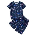 thumbnail image 1 of Odeerbi 2-9 Años Niños Conjunto de Verano Camiseta Manga Corta de Algodón Estampado Estrellas Pantalón Corto Conjunto de Dos Piezas Gráfico, 1 of 9