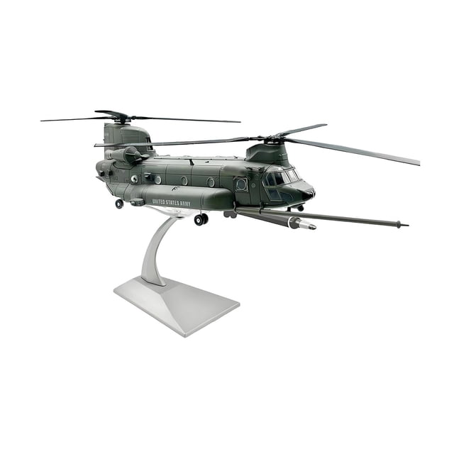 Helicóptero de fundición a presión 1:72, decoración de escritorio, con soporte, miniavión, modelo de avión para regalo, gabinete, sala de estar.