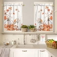 thumbnail image 4 of Fall Kitchen Curtains and Valance Set of 3, Autumn Pumpkin Kitchen Window Tier Curtains Floral Farmhouse Window Valances Rod Pocket Panels for Fall Home Decor, 4 of 7
