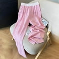 thumbnail image 4 of Girls Casual Straight Leg Pants Summer Plaid Blend Long Trousers For Daily Wear, 4 of 4
