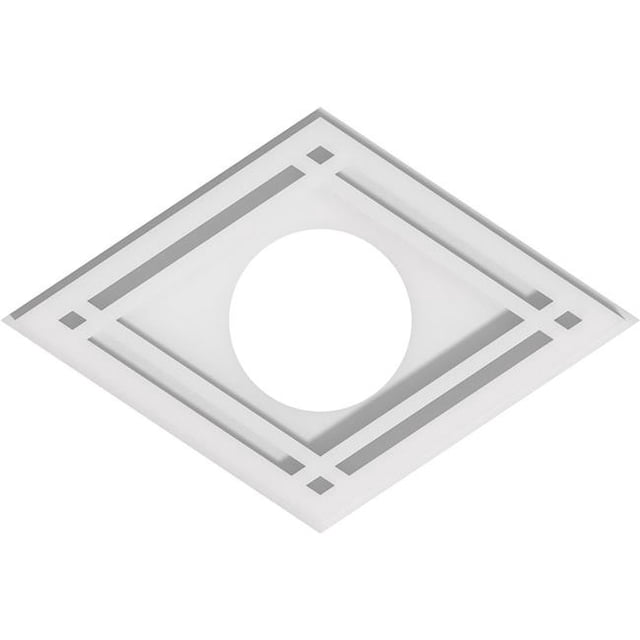 Ekena Millwork CMP14X9DD-04000 4 in. ID x 4.75 in. Rectangle Diamant Architectural Grade Médaillon de Plafond Contemporain PVC