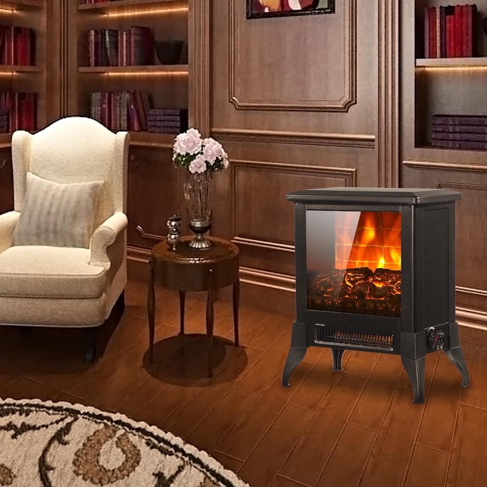 Kepooman Electric Fireplace Stove for Indoor use, 14 inch Portable Freestanding Space Heater With Ntc Temperature Control Knob Kepooman Electric Fireplace Stove for Indoor use, 14 inch Portable Freestanding Space Heater With Ntc Temperature Control Knob