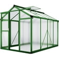 thumbnail image 7 of Homhougo 6x10 FT Greenhouse, Large Aluminum Greenhouses for Outdoors, Heavy Duty Polycarbonate Greenhouse with Roof Vent, Walk-in Green Houses for Winter Garden, Backyard, Patio, Lawn, Easy Assembly, 7 of 7
