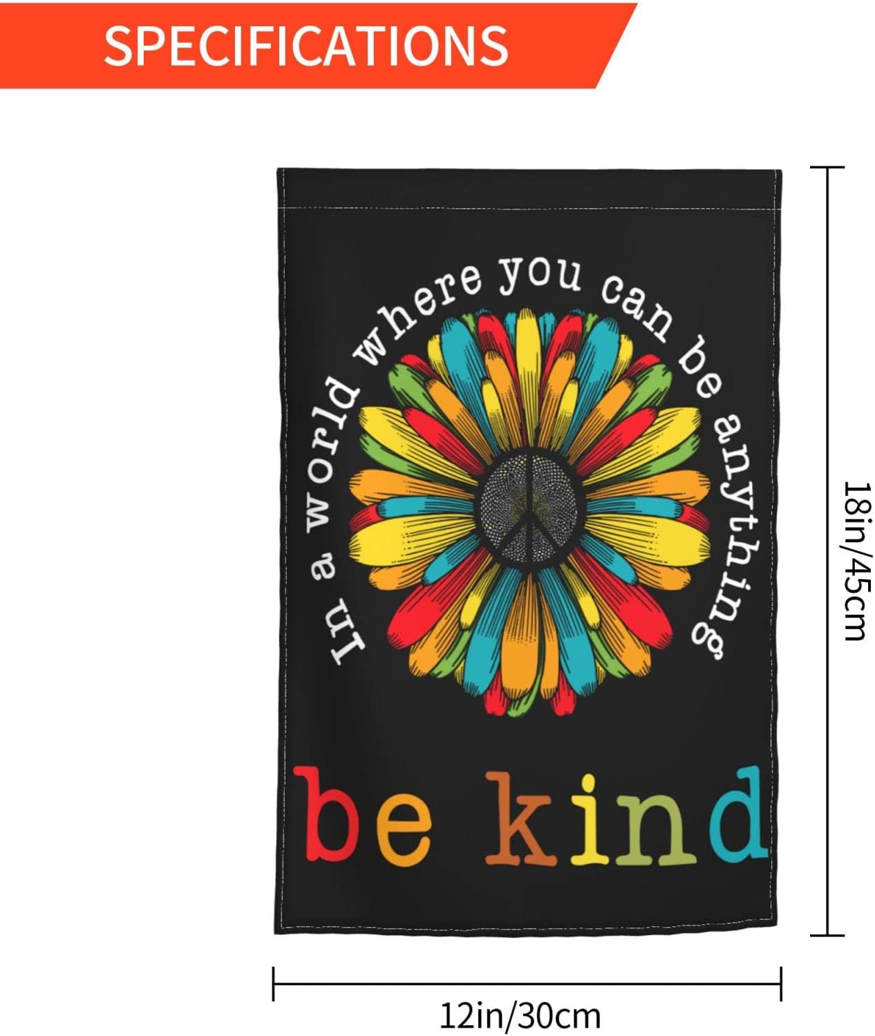 Autism Awareness Garden Flag Outdoor 12 X 18 Inch In A World Where You Can Be Anything Be Kind Flags Gifts Floral Mini Yard House Flags Double-Sided Farmhouse Sign For Home Garden Decoration