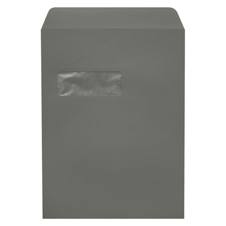 UPC: 0848614218080 | LUX 9 x 12 Open End Window Envelopes Smoke Gray LUX-1590-22-250