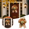 thumbnail image 1 of Thanksgiving Decorative Sunlight Mini Wall Hanging Festive Autumn Pumpkin Maple Leaf Inverted Festival Home Wreath, 1 of 6