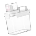 thumbnail image 1 of Contenedor de detergente para ropa, dispensador de suavizante, transparente, hermético, portátil, resistente, caja de almacenamiento para inodoro 1100 ml, 1 of 9