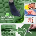 thumbnail image 3 of Portable Inflatable Camping Mattress with Pillow, Foot Pump - Ultra Light Blue, 3 of 5
