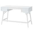 thumbnail image 5 of Miekor Furniture White 3-Drawer Rectangle Mid-century Writing Desk W5U871, 5 of 8