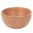 thumbnail image 2 of Round Wooden Bowl, Exquisite Handmade, Smooth Surface, Kitchen Utensil for Salad, Soup, Rice, 2 of 7