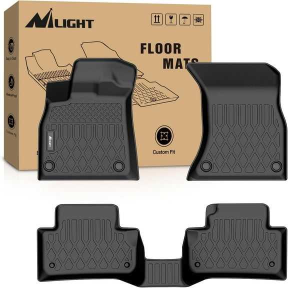 Nilight TPE Floor Mats for Audi Q5 / SQ5 2018 2019 2020 2021 2022 2023,All Weather Custom Fit Heavy Duty Floor Liners,Black