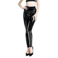 thumbnail image 2 of YM YOUMU Women Faux Leather Pants Skinny Fit High Waist Shiny Wet Look Stretch Leggings Trousers, 2 of 5