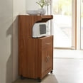 thumbnail image 4 of Pemberly Row Microwave Kitchen Cart in Cherry, 4 of 5