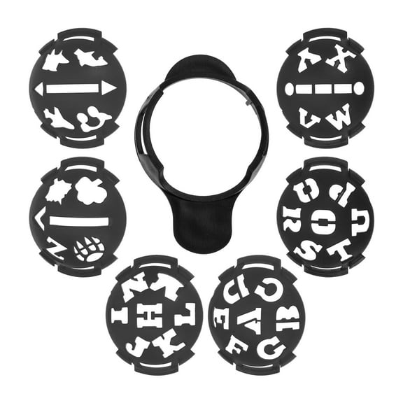 UNOMOR 1 Set of Golf Markings Black ABS for Golf Players