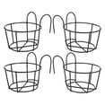 thumbnail image 4 of 4 Piezas Maceteros Colgantes para Barandillas, Soportes Macetas, Estantes de Hierro Plantas, Valla, Soporte Macetas Metal BalcóN, Cesta PequeñO, 4 of 11