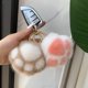 thumbnail image 2 of LLavero de piel sintética con garra de gato para mujer, colgante de coche con pata de oso de felpa, joyería de regalo de fiesta, novedad, 2 of 5