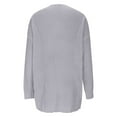 thumbnail image 5 of HOMBOM Knit Sweaters for Women Gray Fall Crew Neck Warm Solid Pullover Trendy Womens Tops Long Sleeve, 5 of 6
