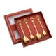 thumbnail image 4 of 4 Uds cuchara de café comida occidental tenedor cucharas juego de tenedores utensilios reutilizables de acero inoxidable cucharas de postre tenedores Dorado, 4 of 10