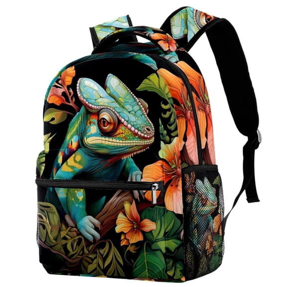 Lightweight Backpack Chameleon School Bag Travel Laptop Daypack for Men Women Casual Rucksack