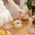thumbnail image 7 of Xecao Butterflies and Vintage for MDF Cork Coaster 4 Pcs,Drink Coasters,Suit for House Warming Gifts New Home ,Coffee Table Decor-Round Shape, 7 of 7