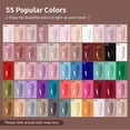 thumbnail image 2 of JODSONE 60Pcs Soak Off Gel Nail Polish Set 55 Colors Base Glossy Matte Top Coat Salon Home DIY Kit, 2 of 8