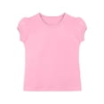 thumbnail image 6 of PWPSG Girls Back to School Shirts Kids Crewneck Tees Lightweight Summer Casual Shirts Solid Short Sleeve Tops for School & Daily Wear Pink 9-10 Years, 6 of 8