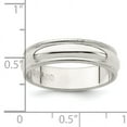 thumbnail image 2 of 925 Sterling Silver 5mm Half Round Milgrain Band Ring Size 11, 2 of 7