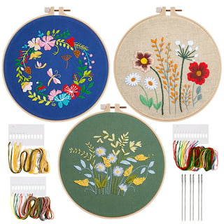 Leisure Arts Embroidery Kit 6 Wildflowers- embroidery kit for