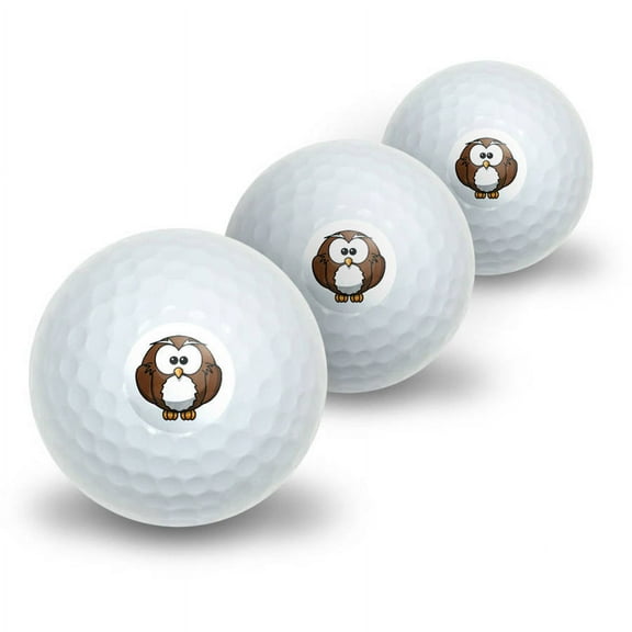 Owl Novelty Golf Balls, 3pk