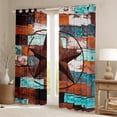 thumbnail image 2 of Texas Star 30%-50% Blackout Curtains for Living Room,Grunge Western Decor Curtains ,Watercolor Wooden Board Window Curtains Drapes,Country Cabin Decor Window Treatments 52"X84", 2 of 5