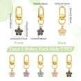 thumbnail image 3 of 25Pcs 5 Colors Flower Keychain Set Flower Daisy Enameled Charms Keychain with Flower Pendant Key Chains for Car Keys Ring Handbag Bag Earphone Case Decoration Purse Accessories DIY Crafts diy, 3 of 6