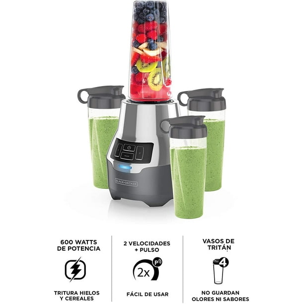 Licuadora Personal Black Decker PB200//4G 600W Vaso de PLASTICO