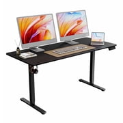 Ergomaker Electric Standing Desk，63" x 27.5" Height Adjustable Desk with Memory Preset for Adult,Black