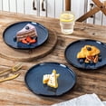thumbnail image 4 of vicrays Ceramic Salad Plates Set - Porcelain 8 Inch Flat Dessert Appetizer Plate for Lunch Home Party Restaurant - Scratch Resistant Microwave Oven and Dishwasher Safe - Set o, 4 of 6